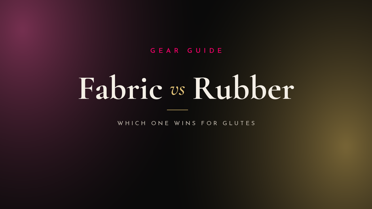 Fabric vs Rubber resistance bands gear guide graphic