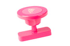 Lift Hotter magnetic gym phone mount in pink — top angle view showing full mount assembly