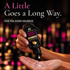 One pea-sized squeeze of Lift Hotter liquid chalk into a palm goes a long way