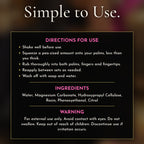 Lift Hotter liquid chalk directions, ingredients, and warning, simple to use with a pea-sized amount